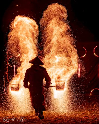 Spectacle de feu Luxembourg, spectacle LED Moselle