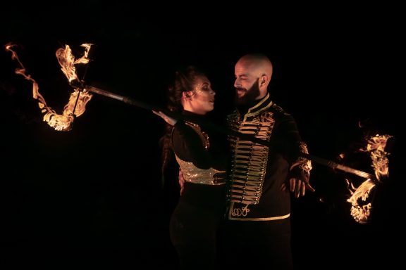 Spectacle de feu Grand Est , Dragon staff, Gora